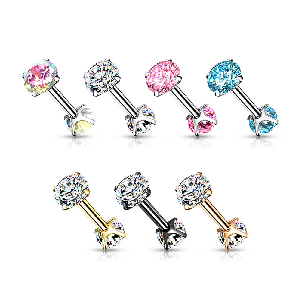 Barbell Kugel 2 Zirkonia Innengewinde - Image 4
