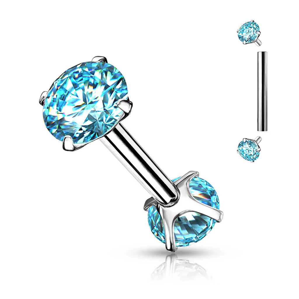 Barbell Kugel 2 Zirkonia Innengewinde - Image 7