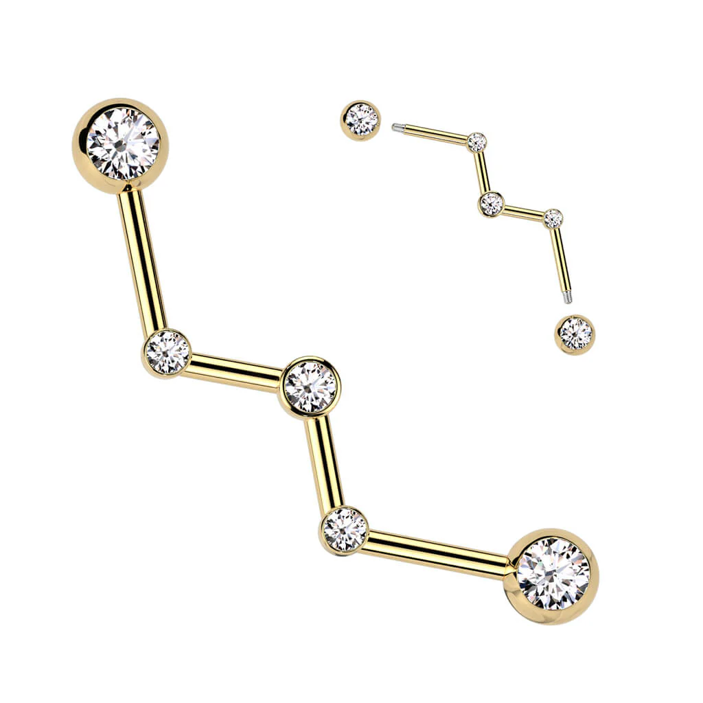 Industrial Barbell Zirkonia Zargenfassung - Image 4