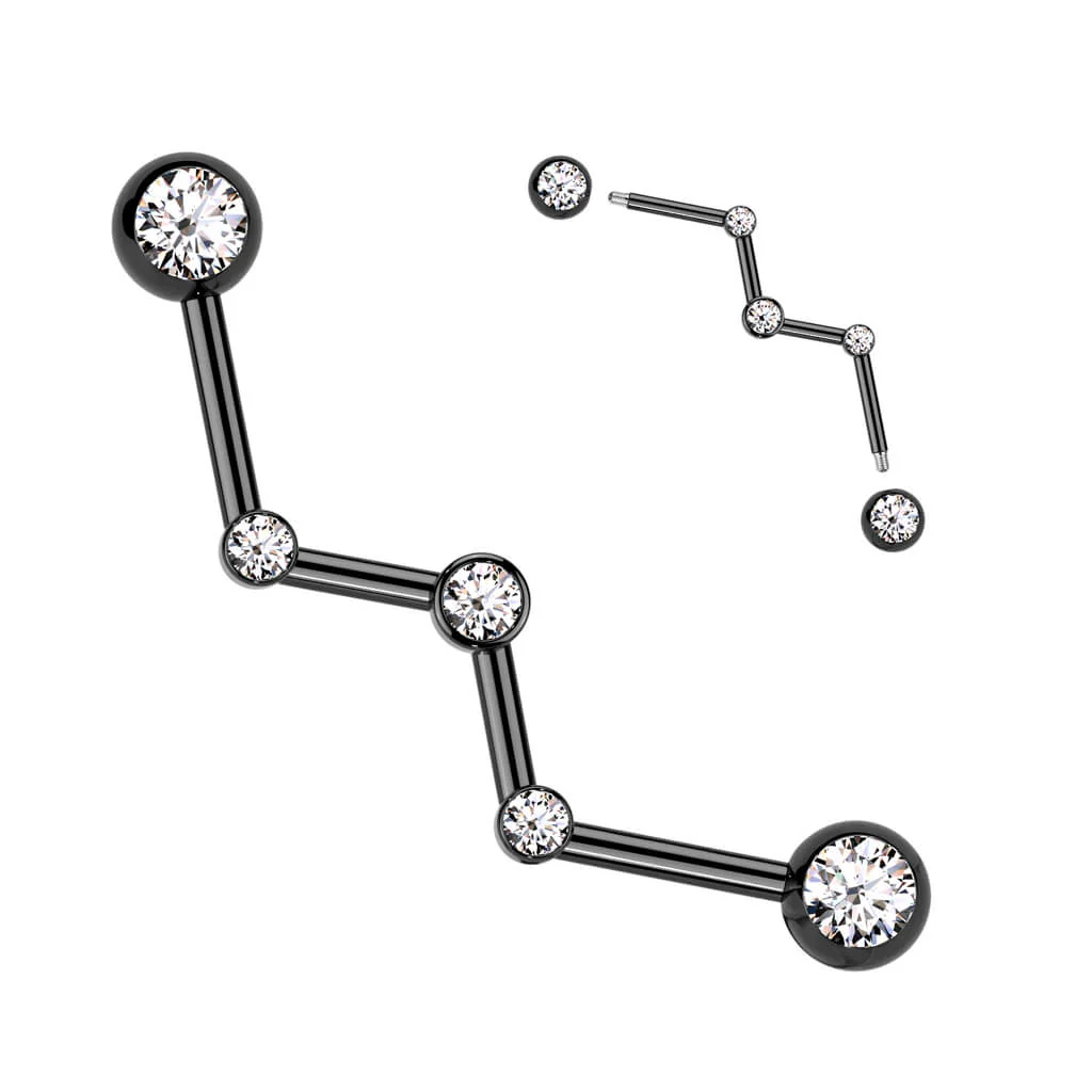 Industrial Barbell Zirkonia Zargenfassung - Image 5