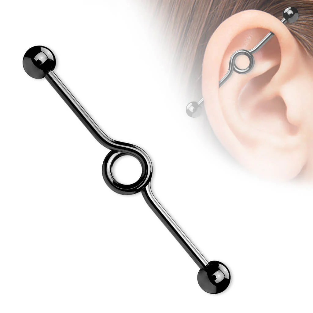 Industrial Barbell Kugel Ring Titan PVD - Image 3