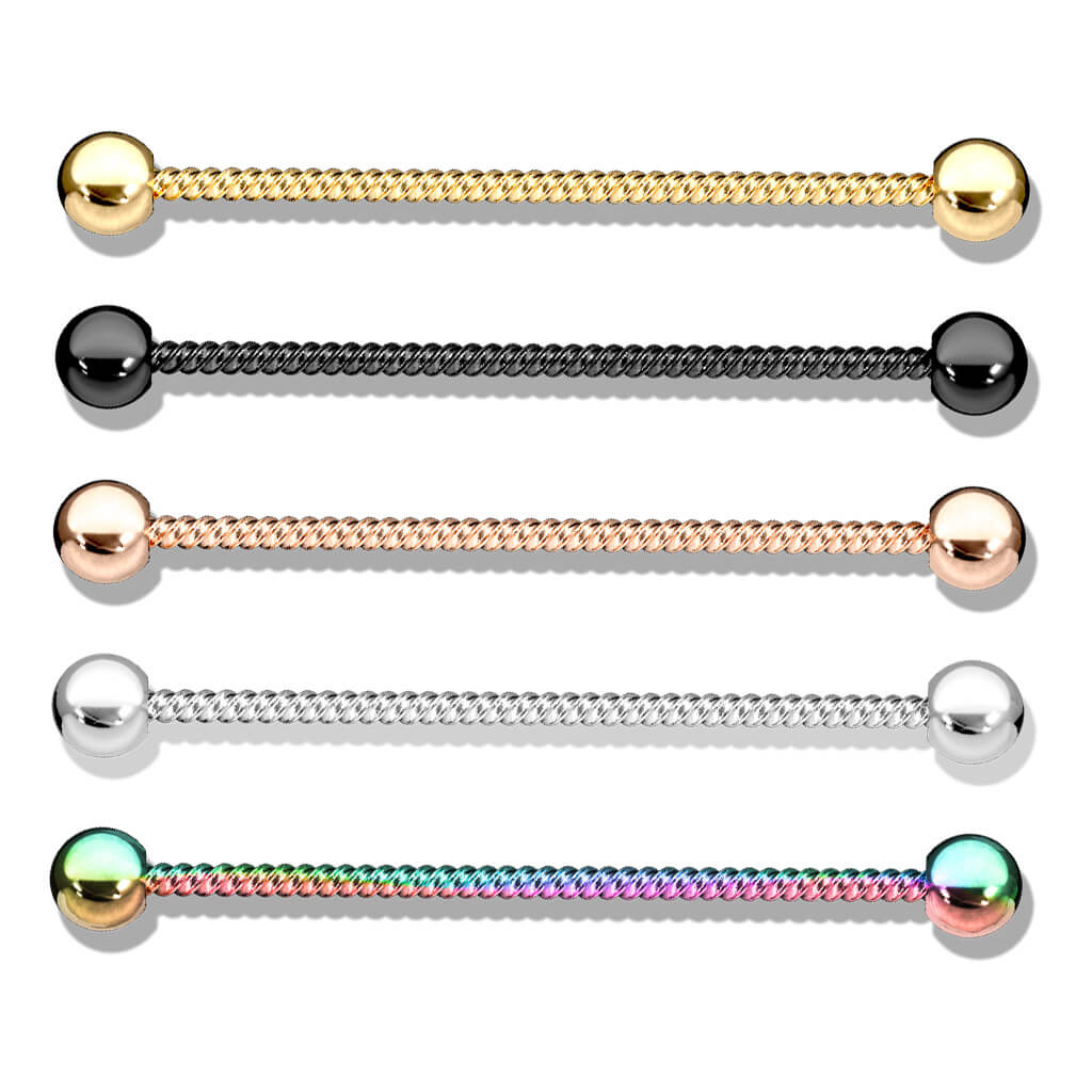 Industrial Barbell Kugel Silber Seil - Image 5