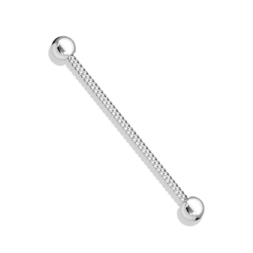 Industrial Barbell Kugel Silber Seil - Image 8