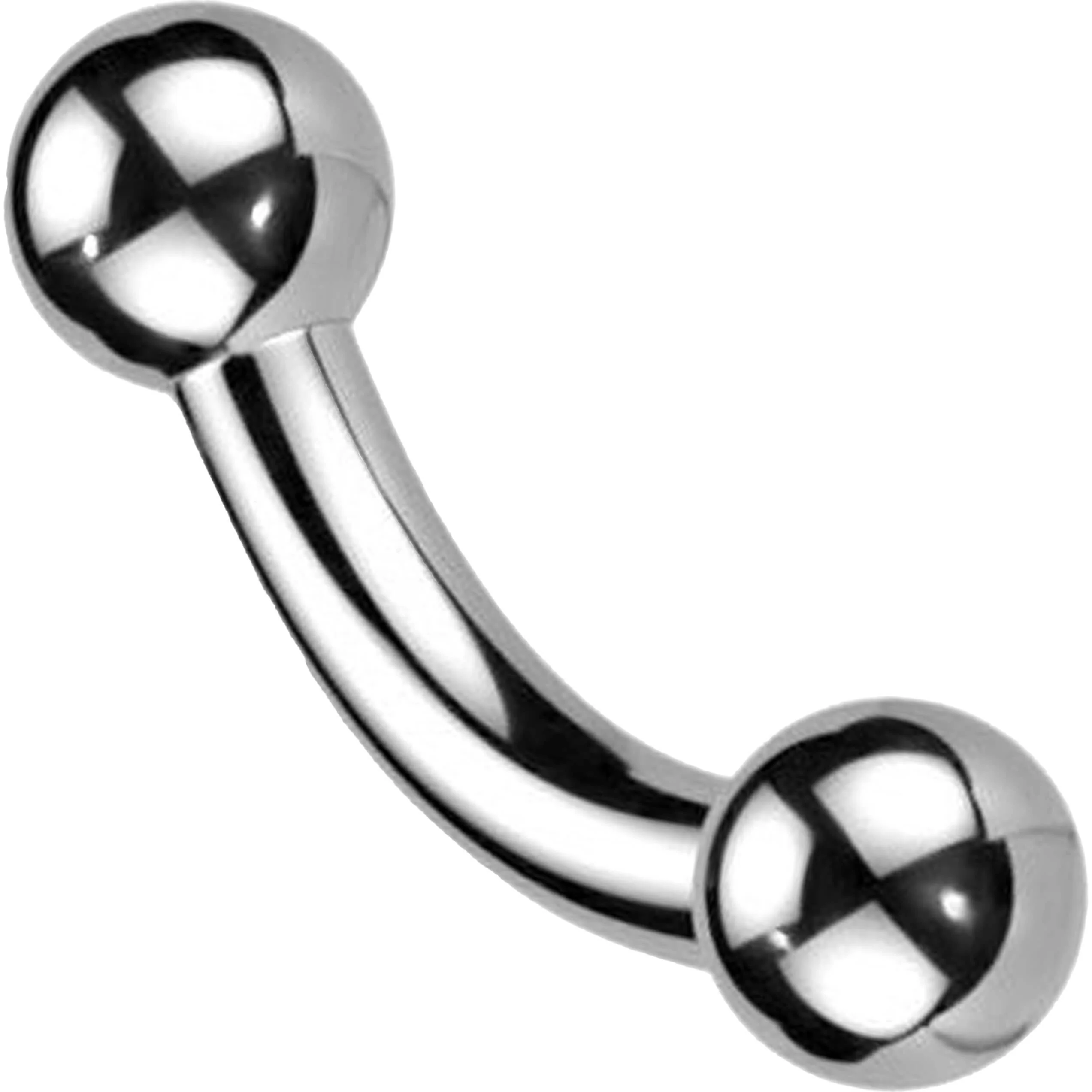 Curved Barbell Kugel Silber - Image 2