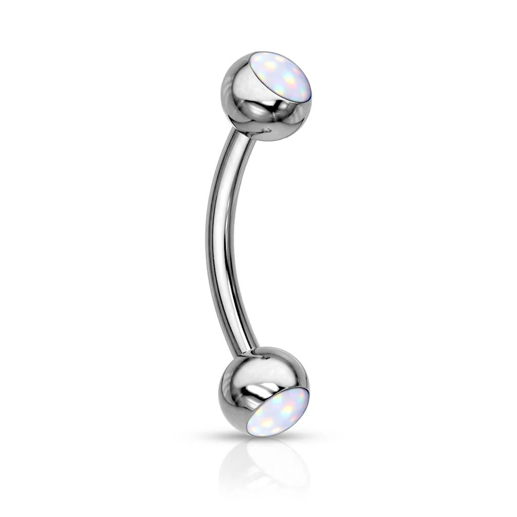 Augenbrauenpiercing Kugel Glänzender Synthetik Stein - Image 6