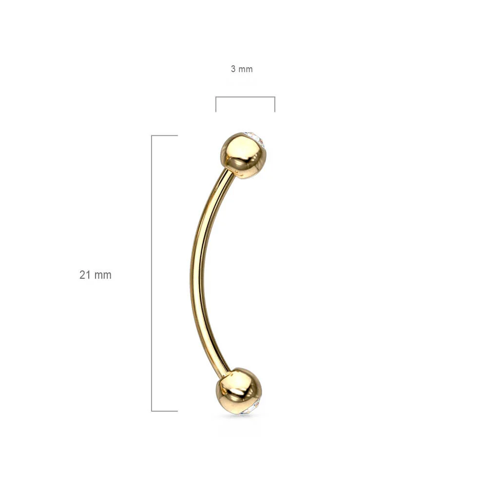 Curved Barbell Kugel Zirkonia - Image 3