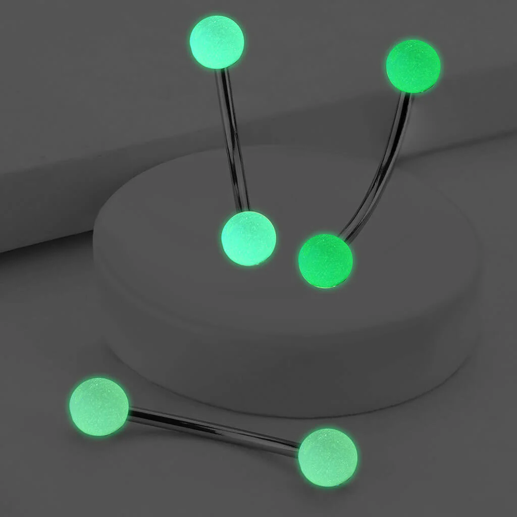 Curved Barbell Kugel Glow in the Dark - Image 8
