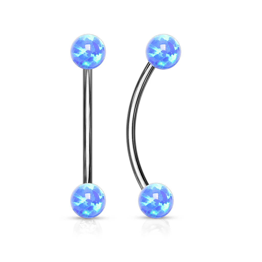 Curved Barbell Kugel Opal - Image 2
