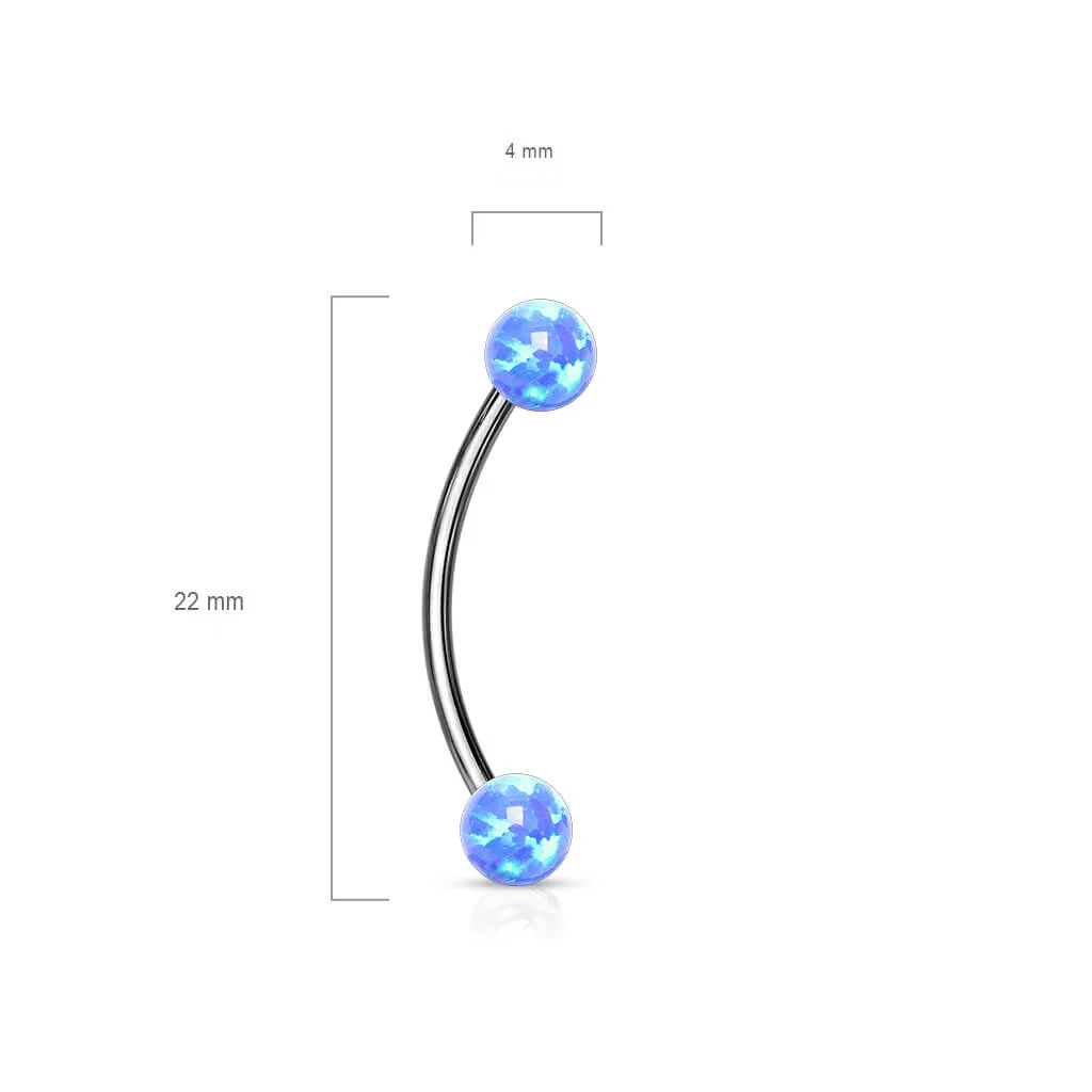 Curved Barbell Kugel Opal - Image 3