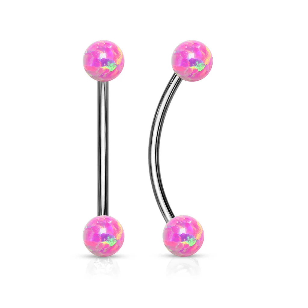 Curved Barbell Kugel Opal - Image 6