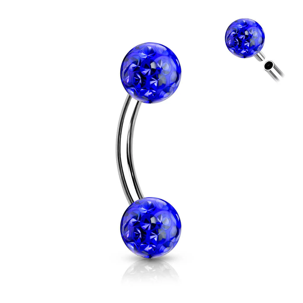 Augenbrauenpiercing Kugel Zirkonia Innengewinde - Image 4