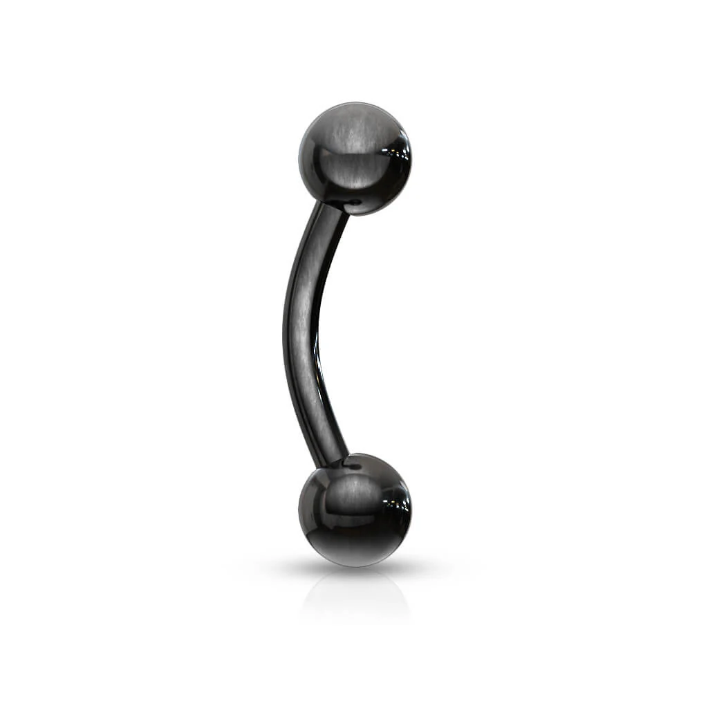Augenbrauenpiercing Kugel Titan PVD - Image 4