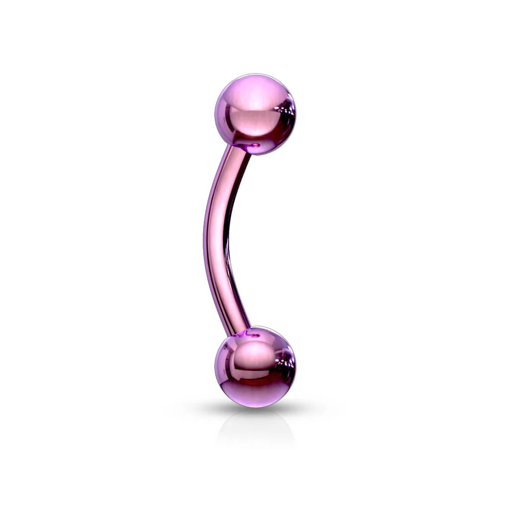 Augenbrauenpiercing Kugel Titan PVD - Image 7