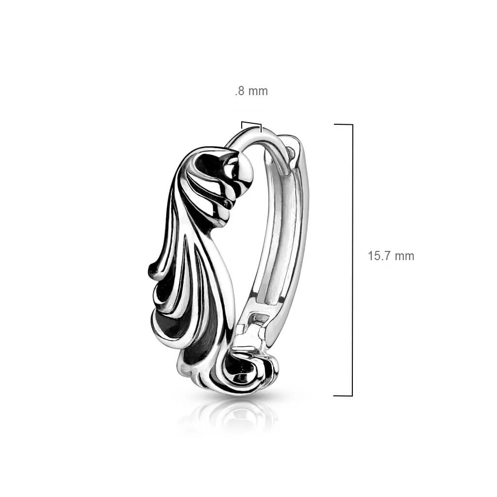 Ohrring Wellen Silber Clicker - Image 2