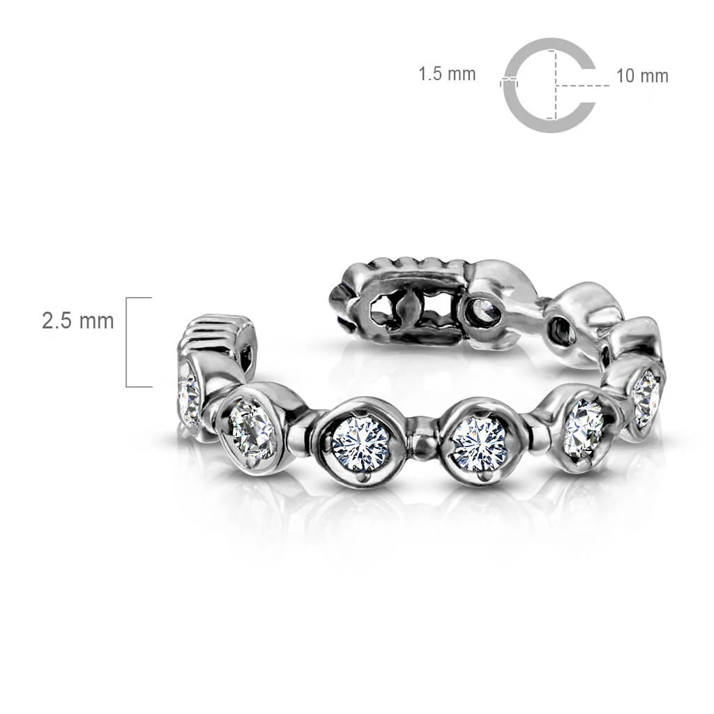 Earcuff Ear Cuff 9 Zirkonia Biegbar - Image 3