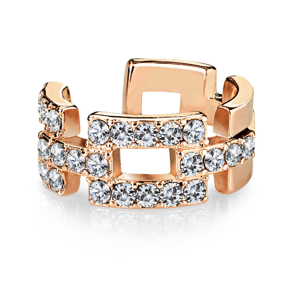 Earcuff Ear Cuff Quadrat Zirkonia Biegbar - Image 8