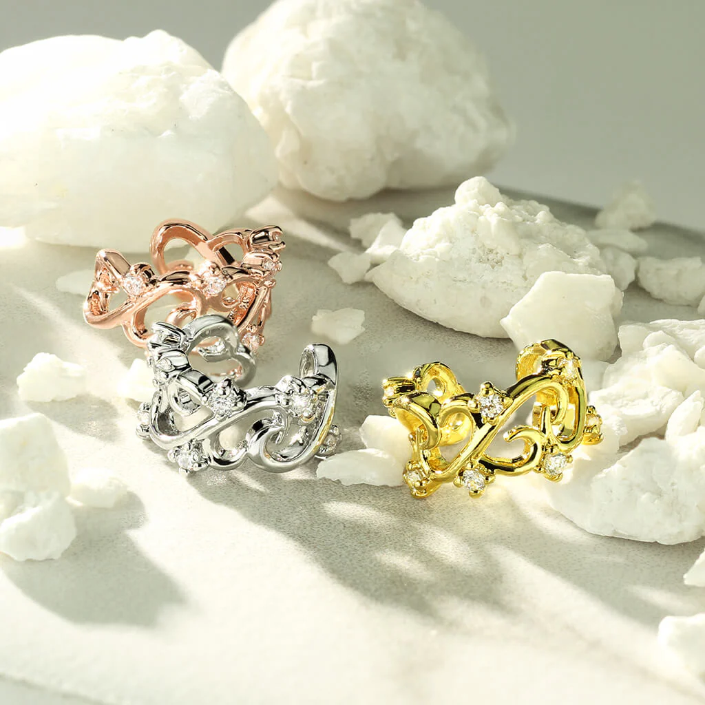 Earcuff Ear Cuff Herz Zirkonia Biegbar - Image 7