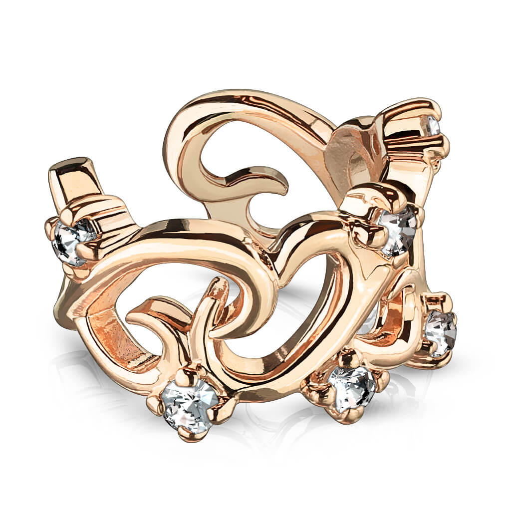 Earcuff Ear Cuff Herz Zirkonia Biegbar - Image 8