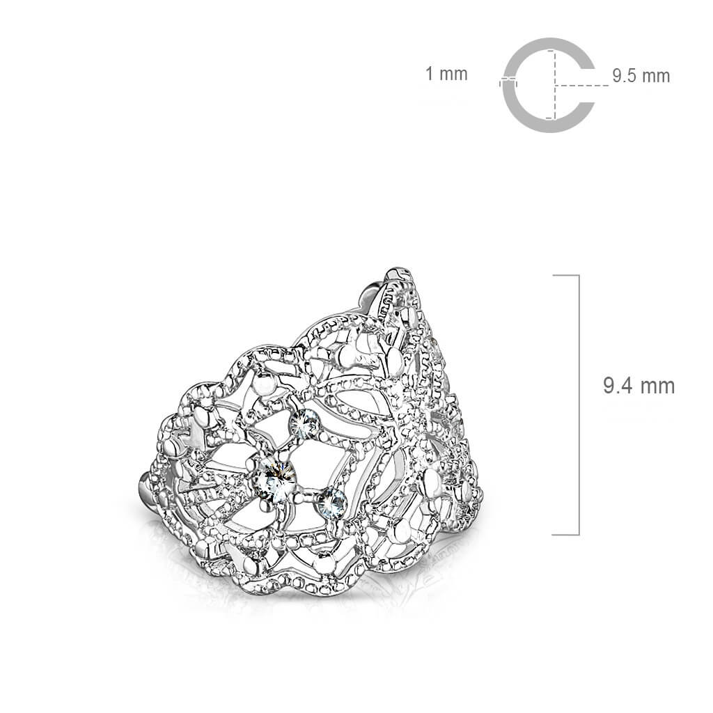 Earcuff Ear Cuff Schmetterling Silber Zirkonia Biegbar - Image 3