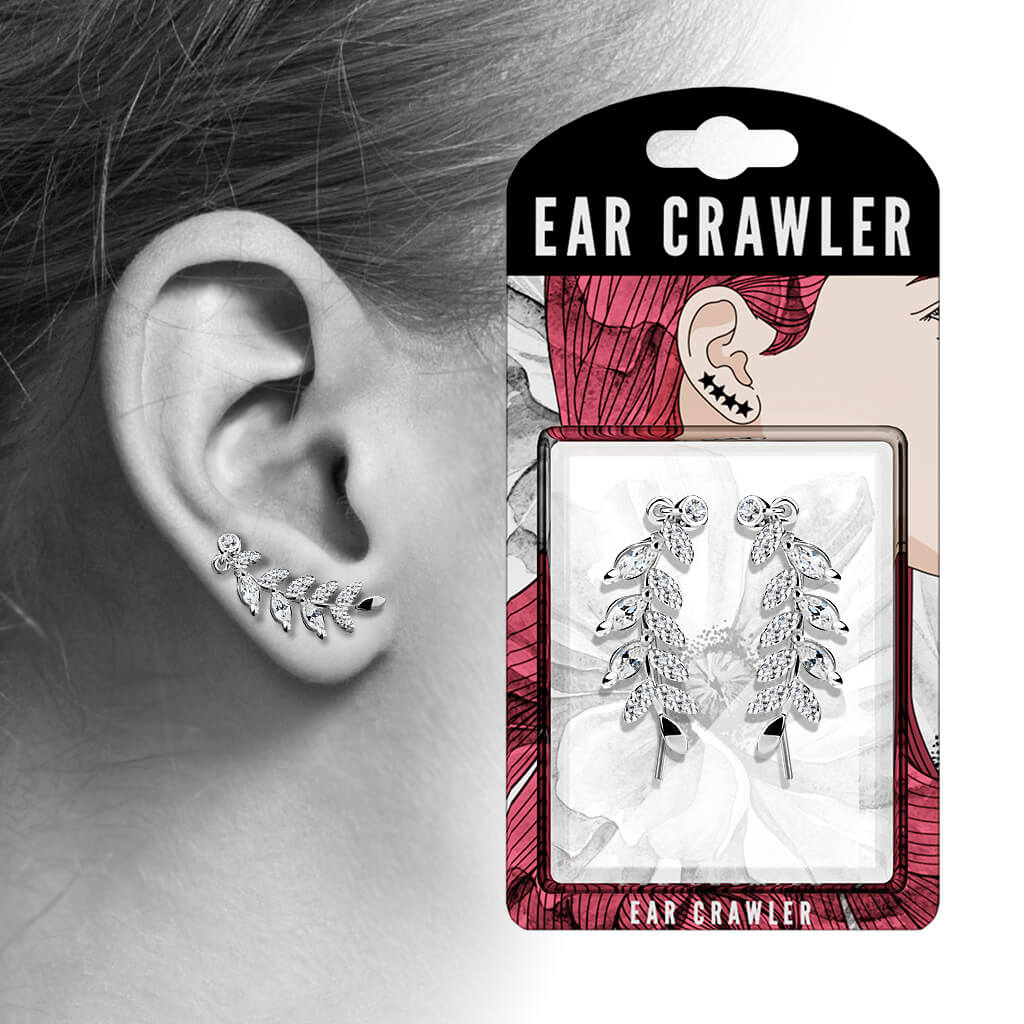 Ear Crawler Blätter Zirkonia - Image 2