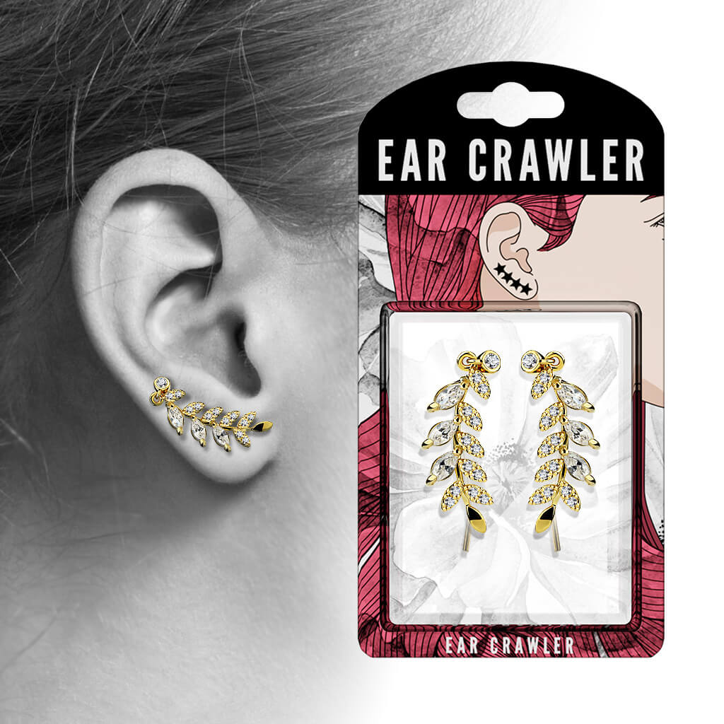 Ear Crawler Blätter Zirkonia - Image 4