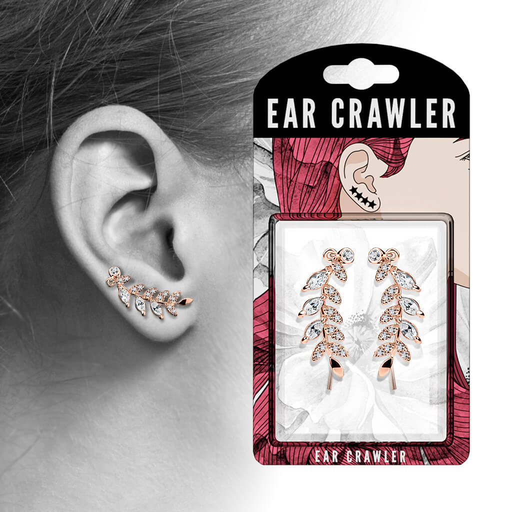 Ear Crawler Blätter Zirkonia - Image 5