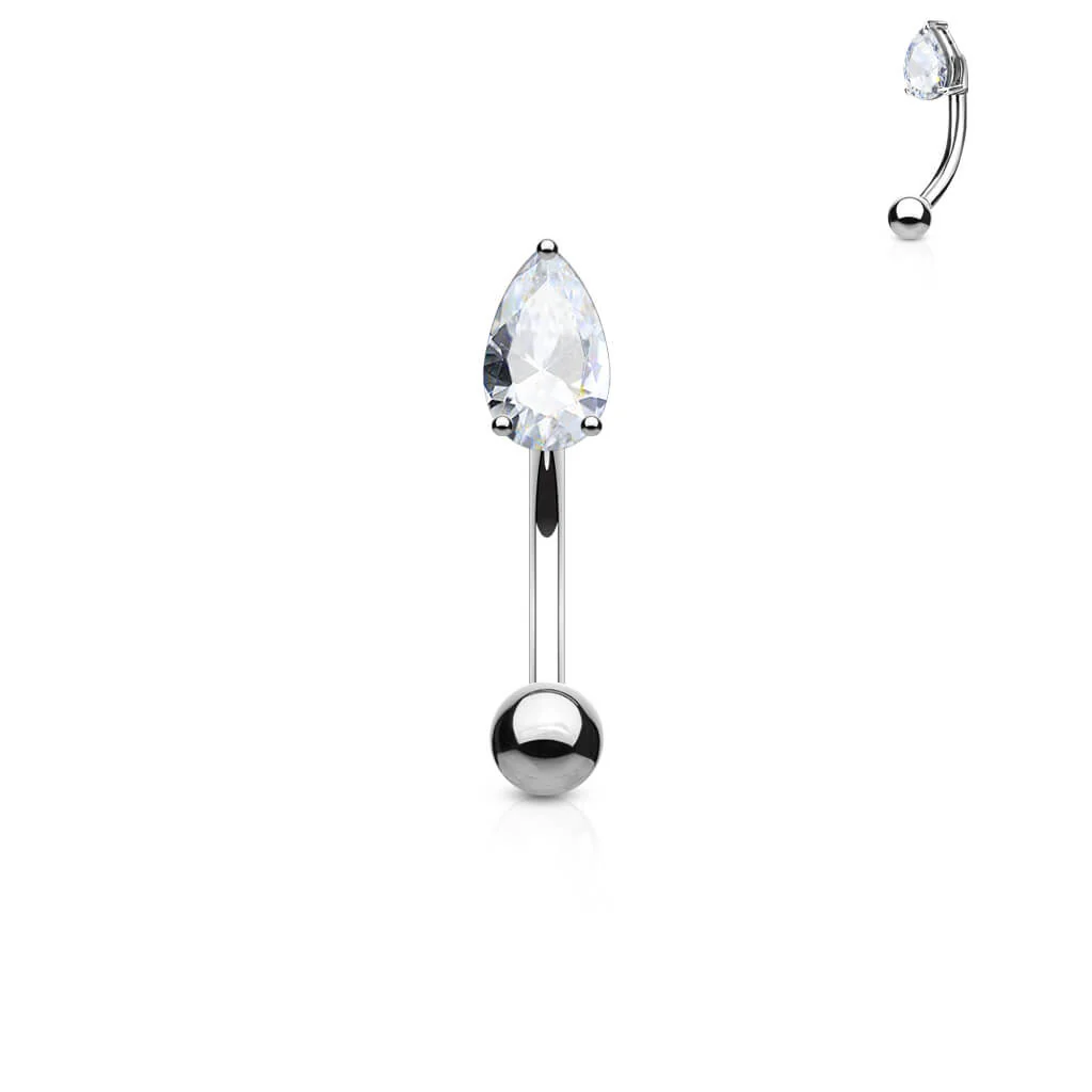 Augenbrauenpiercing Träne Zirkonia - Image 2