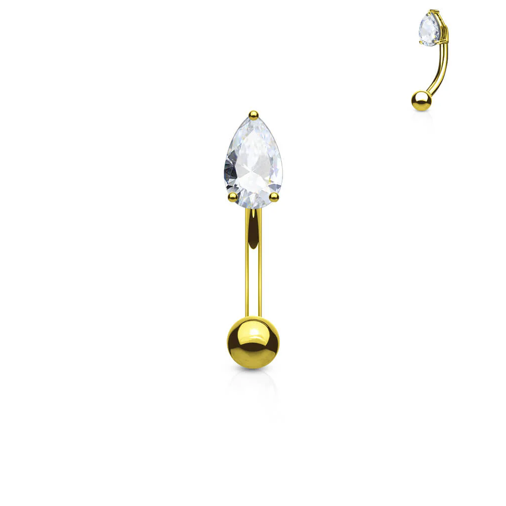 Augenbrauenpiercing Träne Zirkonia - Image 3