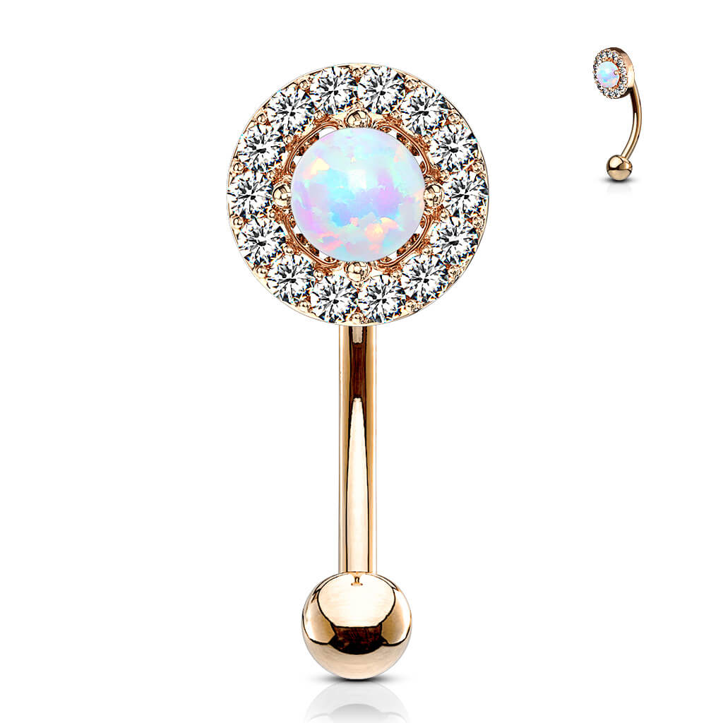 Augenbrauenpiercing Opal Zirkonia - Image 10