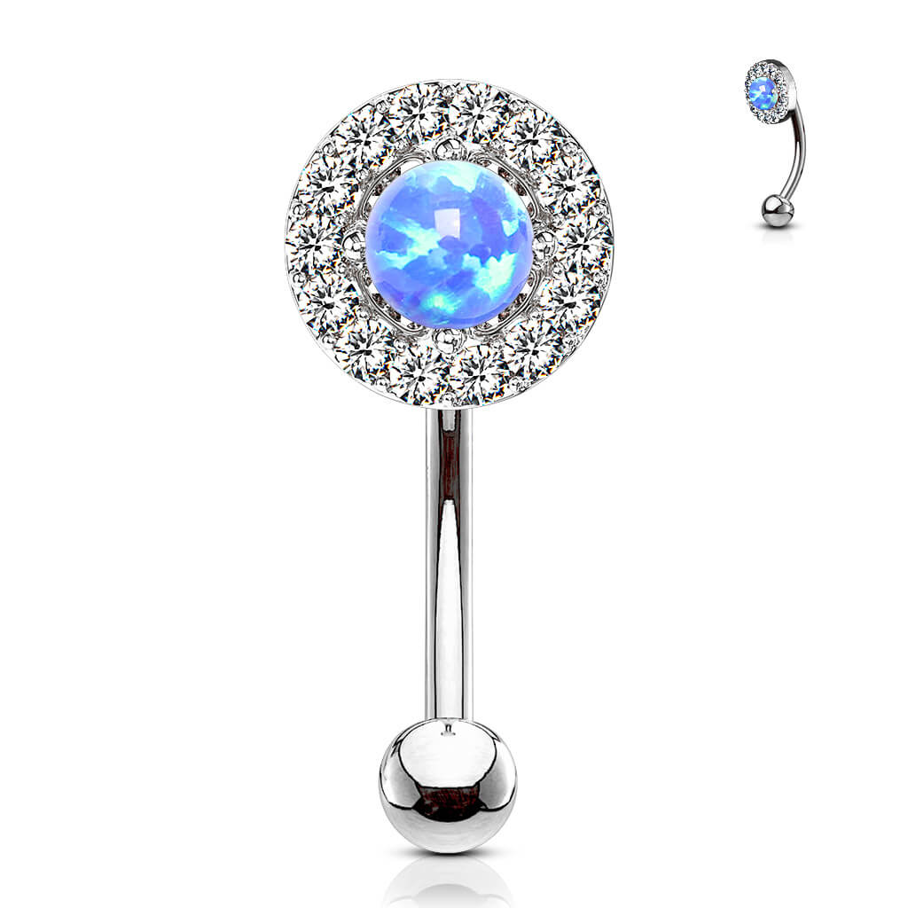 Augenbrauenpiercing Opal Zirkonia - Image 4