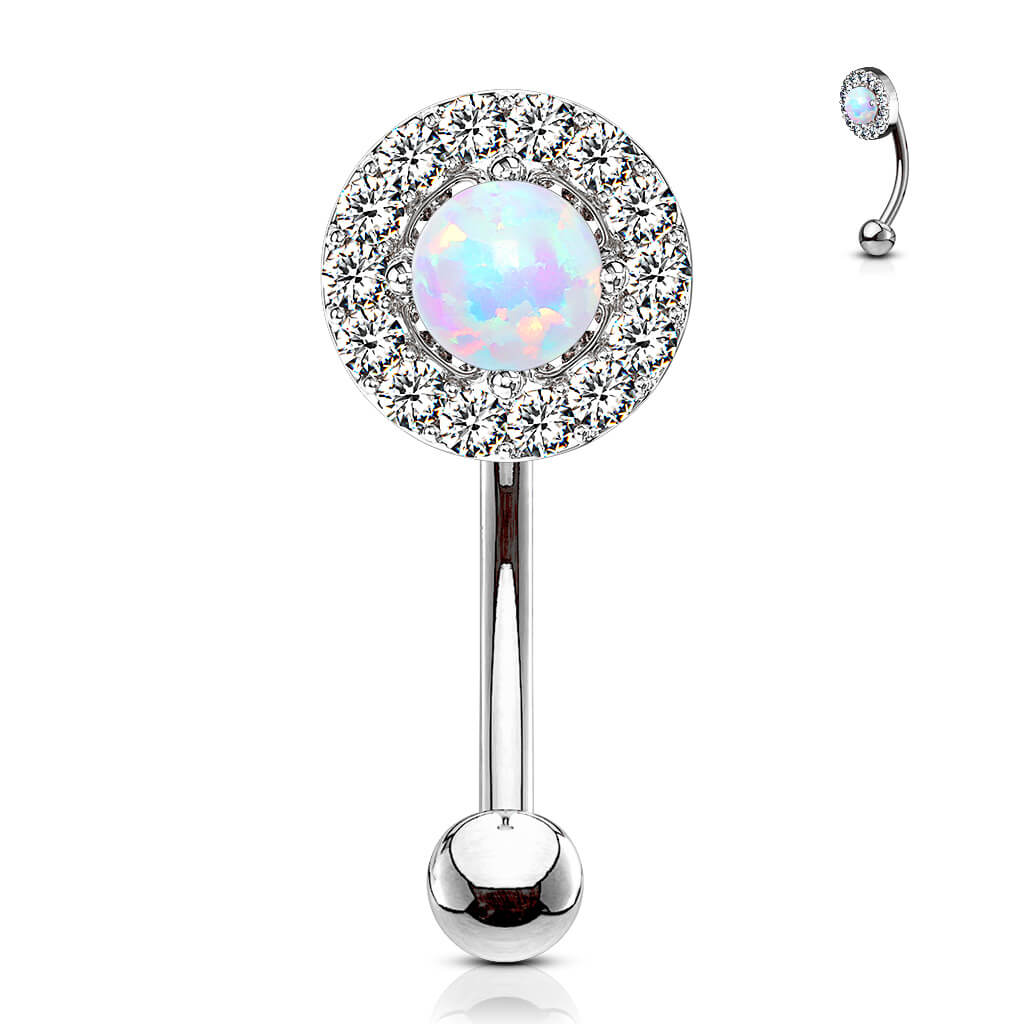 Augenbrauenpiercing Opal Zirkonia - Image 6