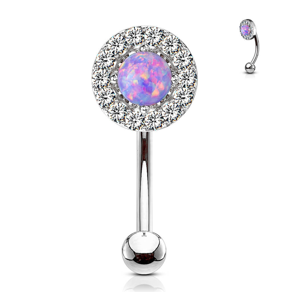 Augenbrauenpiercing Opal Zirkonia - Image 8