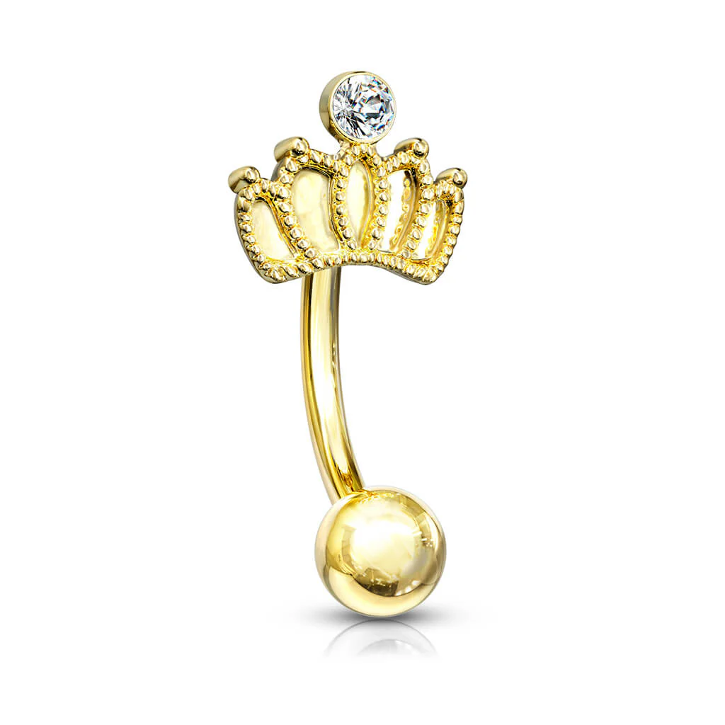 Augenbrauenpiercing Krone Zirkonia - Image 4