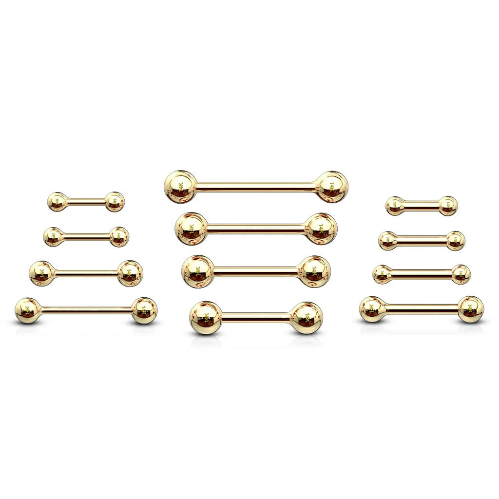 14 Karat Gold Barbell Kugel - Image 2