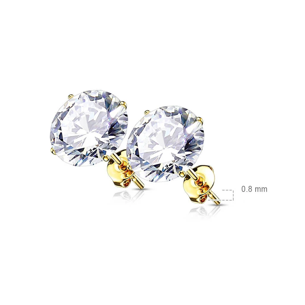 14 Karat Gold Zirkonia Rund - Image 3