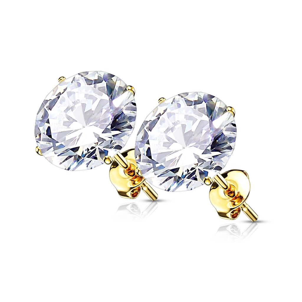 14 Karat Gold Zirkonia Rund - Image 4