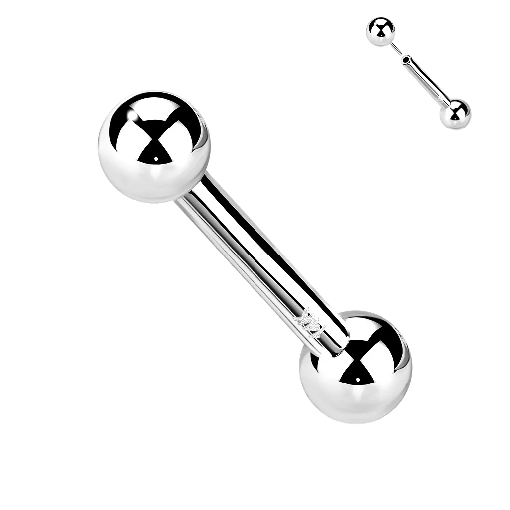 14 Karat Gold Barbell Kugel Push-In - Image 5