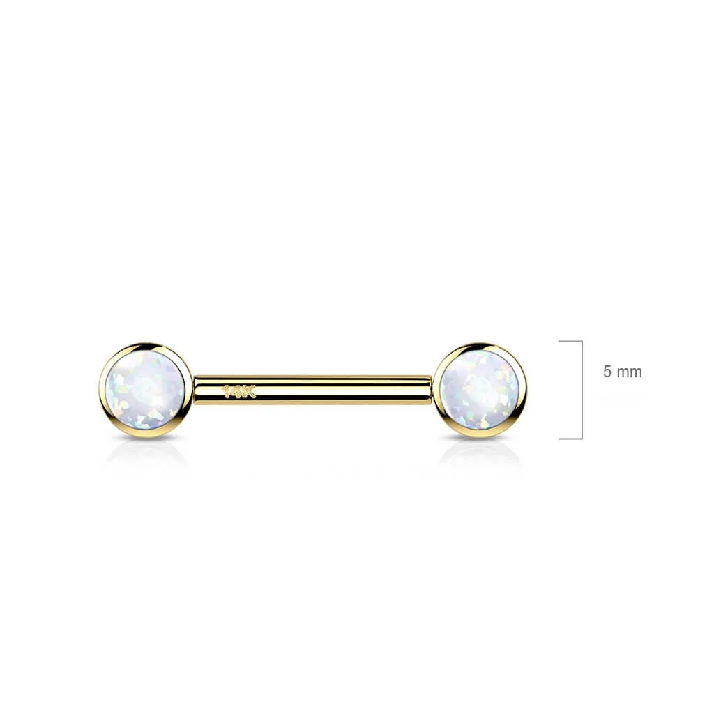 14 Karat Gold Nippelpiercing Kugel Zirkonia Gelbgold Weißgold Push-In - Image 3