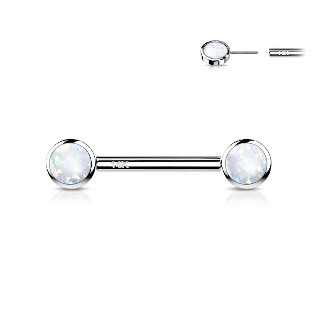 14 Karat Gold Nippelpiercing Kugel Zirkonia Gelbgold Weißgold Push-In - Image 4