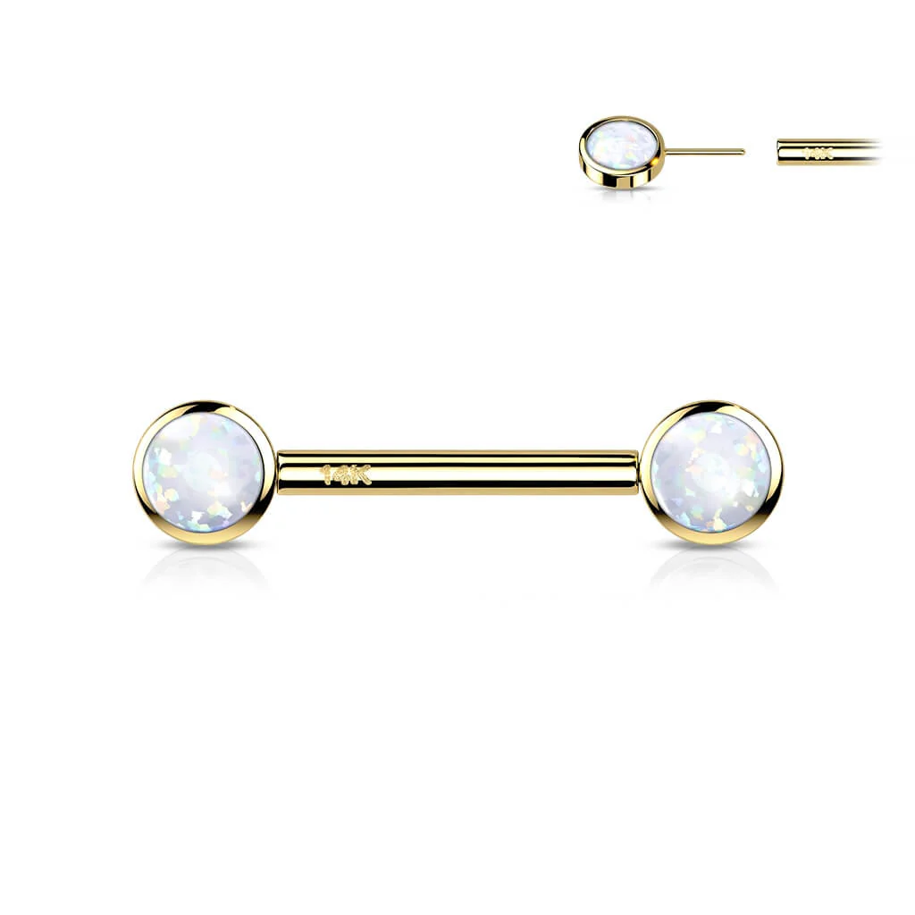 14 Karat Gold Nippelpiercing Kugel Zirkonia Gelbgold Weißgold Push-In - Image 8
