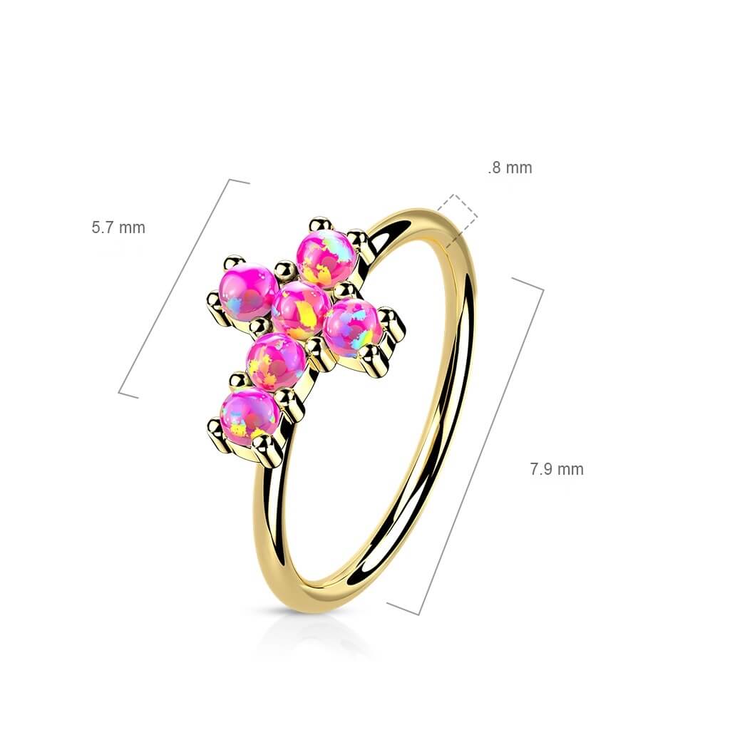 14 Karat Gold Ring Ring Kreuz Zirkonia Gelbgold Weißgold Biegbar - Image 12