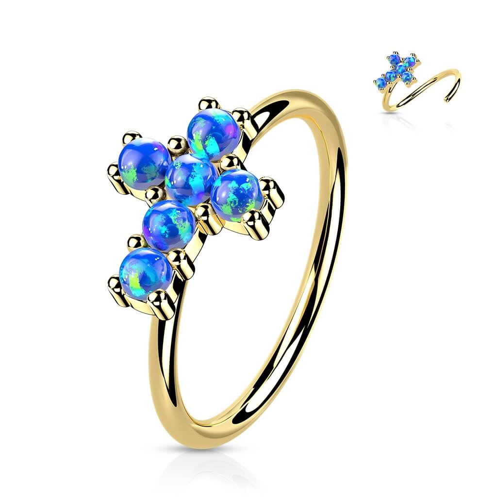14 Karat Gold Ring Ring Kreuz Zirkonia Gelbgold Weißgold Biegbar - Image 6