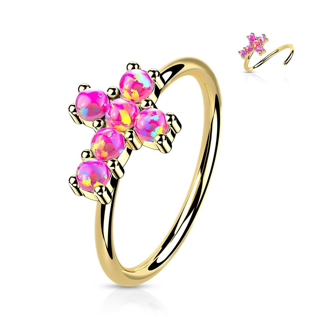 14 Karat Gold Ring Ring Kreuz Zirkonia Gelbgold Weißgold Biegbar - Image 8