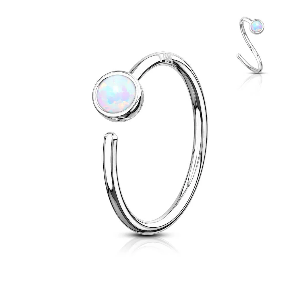 14 Karat Gold Ring Opal Gelbgold Weißgold Biegbar - Image 3