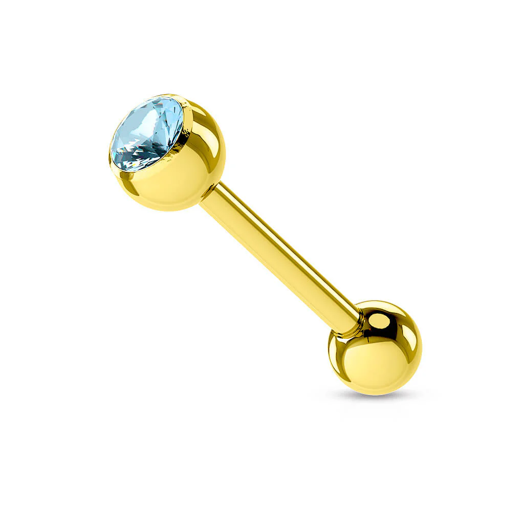 Barbell Kugel Zirkonia Gold - Image 3