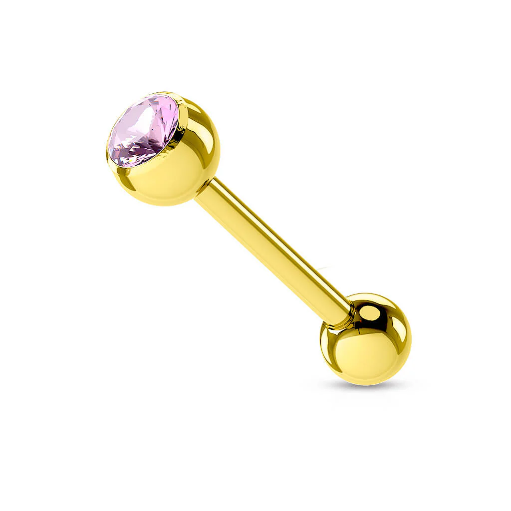 Barbell Kugel Zirkonia Gold - Image 4