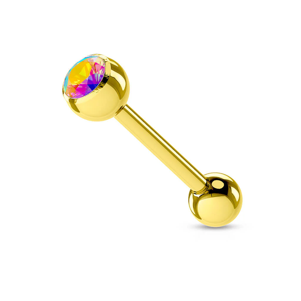 Barbell Kugel Zirkonia Gold - Image 5