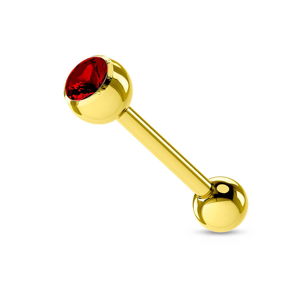 Barbell Kugel Zirkonia Gold - Image 6