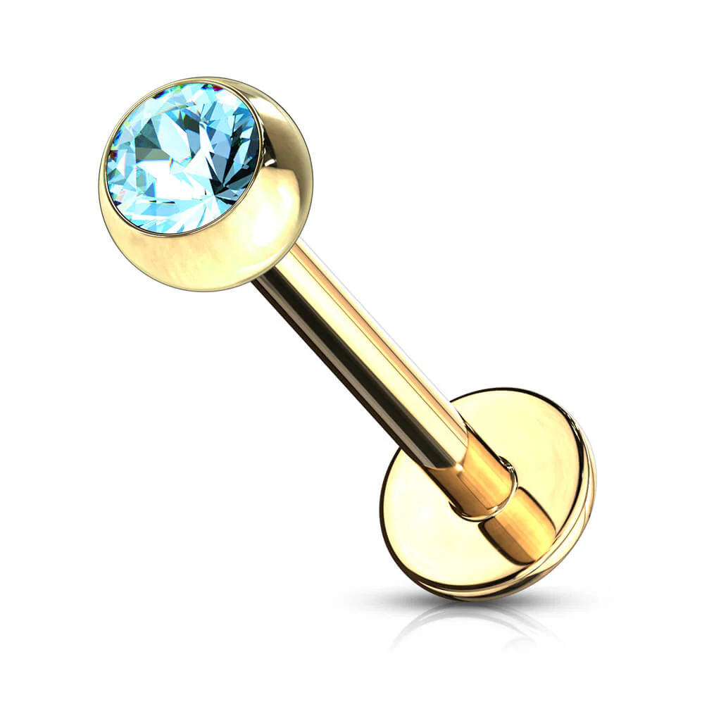 Labret Kugel Zirkonia Gold - Image 12