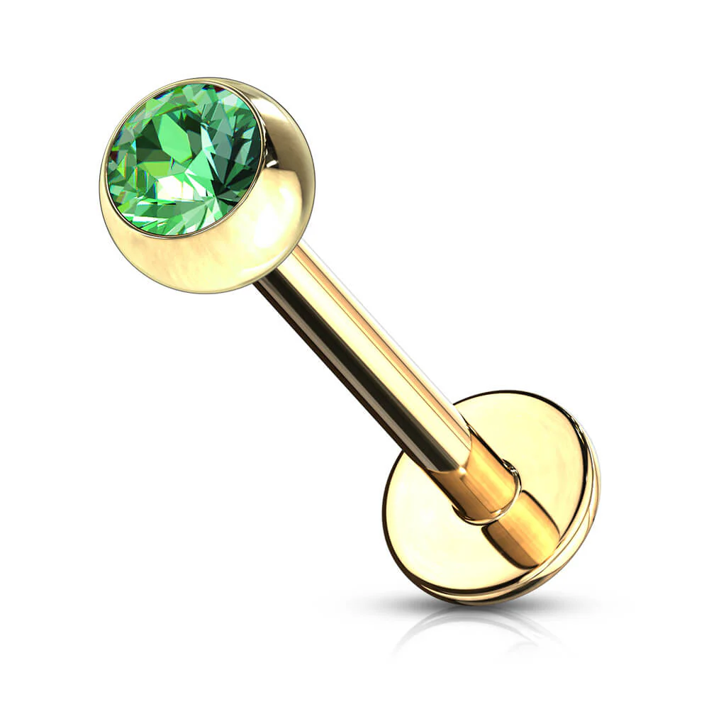 Labret Kugel Zirkonia Gold - Image 9